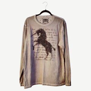 Musterbrand Men's Long Sleeve Graphic Tee - Unique Art. XL Made In Bulgaria.